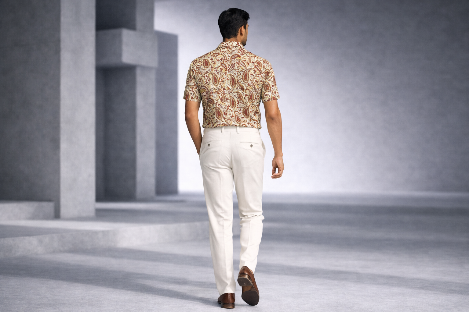 Ivory Paisley Shirt